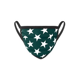 Washable Reusable Cotton Face Mask Pack of 3 Print STAR DEEPGREENIVORY