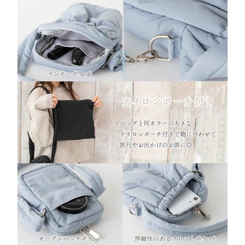 Sleeping Sheep Puff Design, Mini Shoulder Bag, Fluffy, Lightweight, Silver