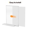 NIUBEE Acrylic Sign Holder 8.5 x 11 T-Shape Clear Flyer