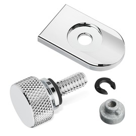 Amazicha Chrome Seat Bolt Nut Tab Screw Mount Knob Cover Compatible for Harley Davidson Touring Sportster Softail Dyna 1996-2024