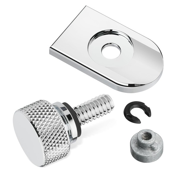 Amazicha Chrome Seat Bolt Nut Tab Screw Mount Knob Cover