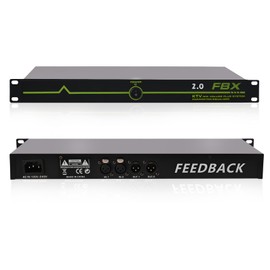 Professional Feedback Eliminator & Feedback Suppressor Audio Processor - 2-Channel anti-howling suppressor for Performance Stage Conference & Karaoke, Plug-and-Play Design, 2-in 2-Out green