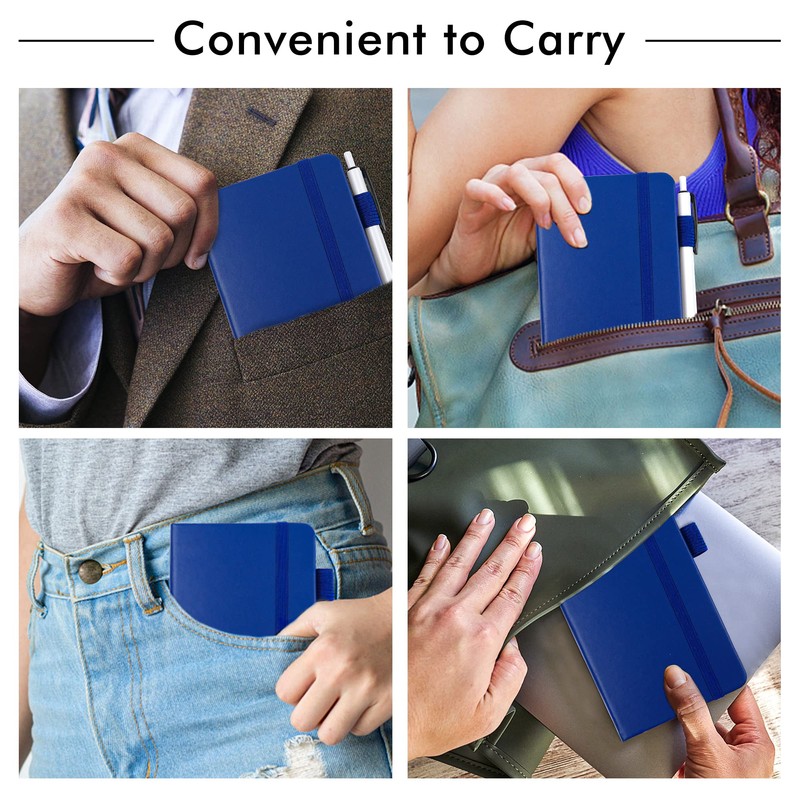 feela 6 Pack Pocket Mini Notebooks Bulk, Small Cute Memo