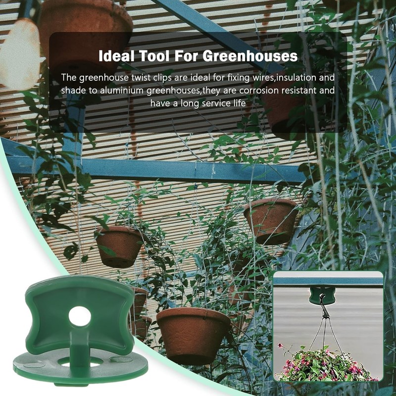 Greenhouse Twist Clips with Extender Corner Clips and Washers -