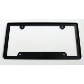 Sweden Swedish Flames Flag Black Plastic Car License Plate Frame Dome Decal