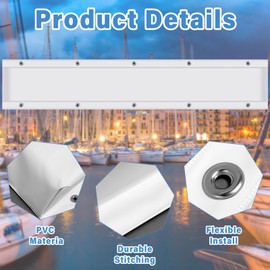 Spiareal 2 Pack Dock Bumpers Fender Straight Marine Boat Dock Bumpers for Edge or Side UV Resistant Marine Fender Guard for Preventing Dent and Scratch, White(60 Inch)