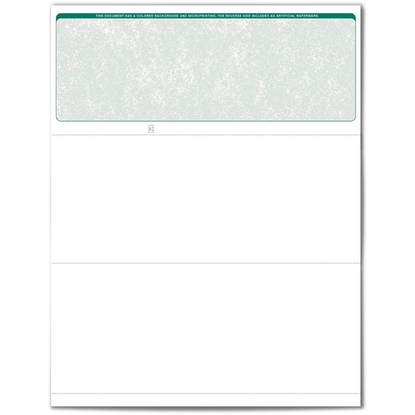 VersaCheck ValueChex Secure Paper Form 1000 - Green Classic - 500 Sheets