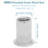 Qjaiune 20PCS 3/8"-16 Stainless Steel Threaded Insert Rivet Nut, 3/8-16UNC