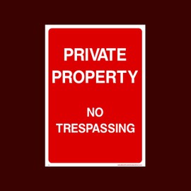 Private Property No Trespassing Plastic Sign (P1) - No Parking, Private Property, Visitor, Customer, Car Park, Reserved