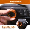 Jeliker for Bronco Orange AC Control Radio Knob Cover Trim