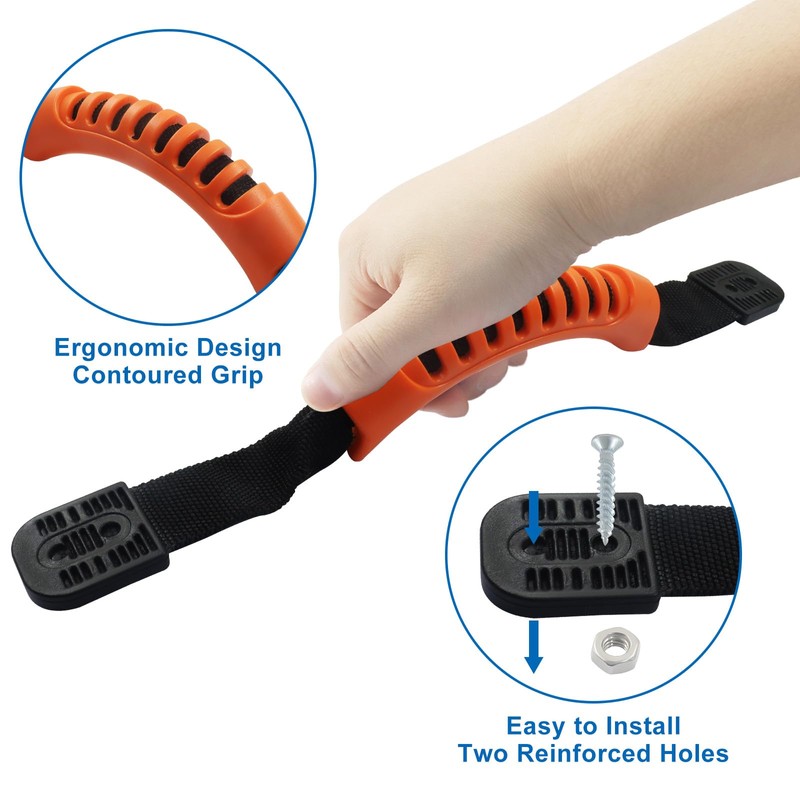 Kyuionty 2 Pcs Kayak Handles Kit with Plastic Buckle, Universal