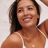 Fettero Necklace Chain Metal Allergy-Friendly Necklace Popular 14K Gold A-Z