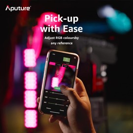 Aputure MC RGB LED Camera Light 3200-6500K, Creative Edge Light for Photography, Video & Filmmaker, Key Light for Closeup, Lightweight for Travel, Supports App Control & Qi Charging