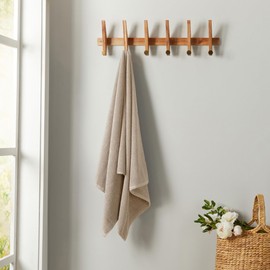 Great Bay Home Taupe Bath Sheet - 100% Cotton Oversized 68x35 Towel - Absorbent, Quick-Drying, Durable Bath Sheet for Bathroom Decor - Low-Twist, Two-Ply Fibers (Taupe)