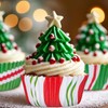JarThenaAMCS 450Pcs Christmas Candy Cupcake Liners Xmas Candy Peppermint Pattern