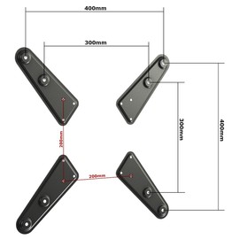 RICOO TV Wall Bracket Extender VA0100 Universal LED LCD OLED Monitor Television Mount Adapter Plate for VESA 200x200 to 400x400 Black