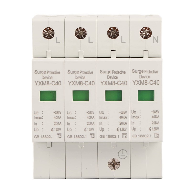 Ejoyous Surge Protection 4P 40KA, Surge Arrester House DIN Rail
