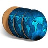 Destination Vinyl 4 Set - World Map Earth Travel Fun