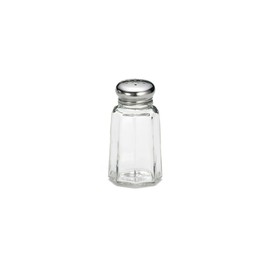 Tablecraft 1 Oz Round Glass Salt & Pepper Shakers with S/S Tops