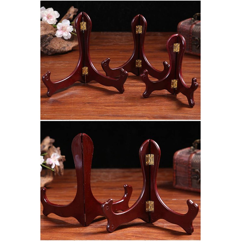 Onwon Wooden Easel Mahogany Finish Display Stand Plate Holder Picture