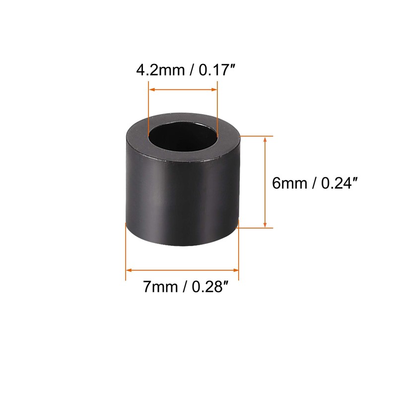 sourcing map Nylon Round Spacer Washer 4.2mm ID 7mm OD