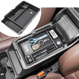 HGWEI Center Console Organizer Compatible with Honda CRV 2023 2024 2025 2026 Interior Accessories, Hybrid/EX/EX-L/LX/SE/Sport/Touring ABS Material Armrest Storage Box Insert Tray (Black Trim)