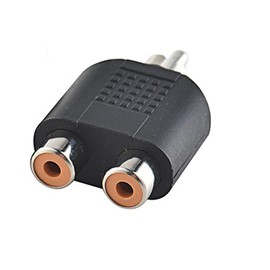 RUITEXUN RCA to 2RCA Converter, RCA Male to 2 RCA Female Nickel Plated Connector Splitter Adapter for Audio Video AV TV