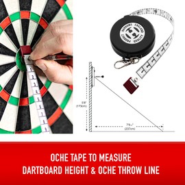 Harrows Dart Board Setup Kit: Complete Set with Dart Board Bracket, Dartboard Wedges, Dartboard Level Measure, Oche Tape Measure, the ONLY full kit for optimized Darts Setup for Professional Dartboard