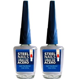 Steel Nails Hardener with Keratin, Calcium and Garlic Pack of 2