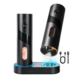 Electric Rechargeable Salt and Pepper Grinder Set with LED Light