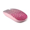 WONGS Bling Wireless Mouse, Gradient Pink Crystal Rhinestone Rechargeable Wireless