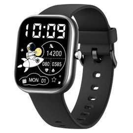 Nyonio Smart Watch for Kids with Fitness Tracker,19 Sport Mode,1.5" DIY Dial,IP68 Waterproof,Sleep Monitor,Pedometers,Heart Rate,Great Birthday Gift for Boys Girls Teens 6-14 Year Olds (Black)