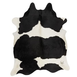 rodeo Genuine Cowhide Rug – Premium Western Home Décor, Natural Brazilian Cow Hide for Living Room, Bedroom & Rustic Cabin, Multiple Colors (Black and White, M)