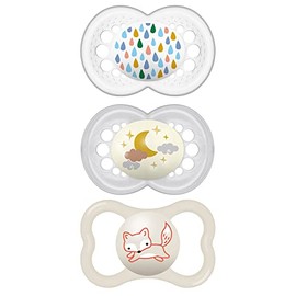 MAM - Paquete variado de chupetes, incluye 3 tipos de chupetes, la forma de pezón ayuda a promover un desarrollo oral saludable, paquete de 3, 6-16 meses, unisex