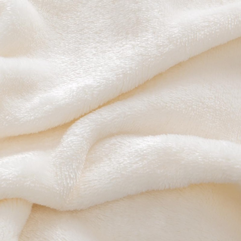 BEDELITE Flannel Sheets King Size White - Super Soft Fleece
