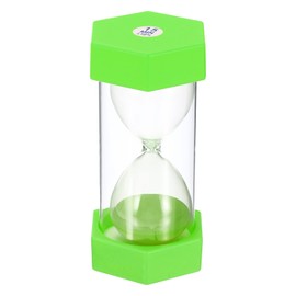 PATIKIL 15 Minute Sand Timer, Hexagon Small Sandy Clock with Plastic Cover, Count Down Sand Glass for Games, Kitchen, Party Favors DIY Decoration, Green
