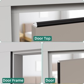 Weather Stripping Door Seal, 196 inch Wedge Window Seal Strip, Soundproofing,Strong Adhesive,Lightproof,Noise-Reduction,Weatherproof Foam Tape Insulation for Sliding Door, Door Frame- Black
