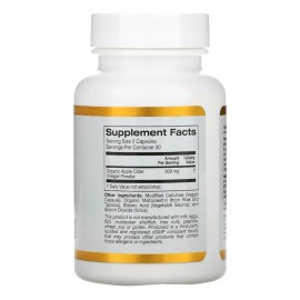 California Gold Nutrition Vinagre De Sidra De Manzana 60caps Sabor Sin Sabor