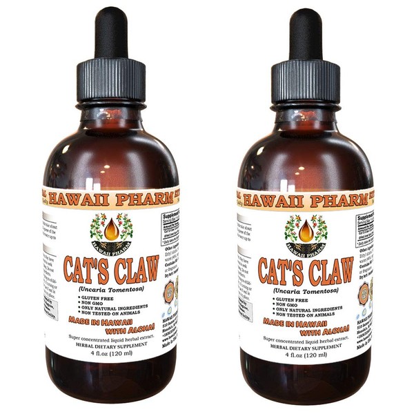 Cat's Claw Liquid Extract, Cat's Claw (Uncaria Tomentosa) Dried Inner Bark Tincture 2x4 oz
