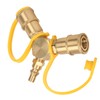 FECAMOS LPG Gas Line Splitter Adapter with 3 Spouts Propane