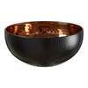 Premier Housewares Mixology Hammered Bowl Ornament, Stainless Steel, Copper/Black -