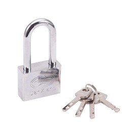 MroMax Keyed Padlock Anti Rust Lock Waterproof Padlock for Outdoor Use, 2inch Wide Body, Keyed Different - Stainless Steel + Iron & Shackle 1Pcs