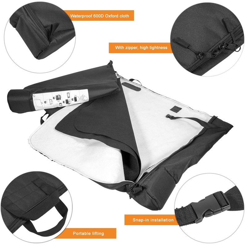 Soft Top Window Storage Bag for 2018-2025 Jeep Wrangler JL