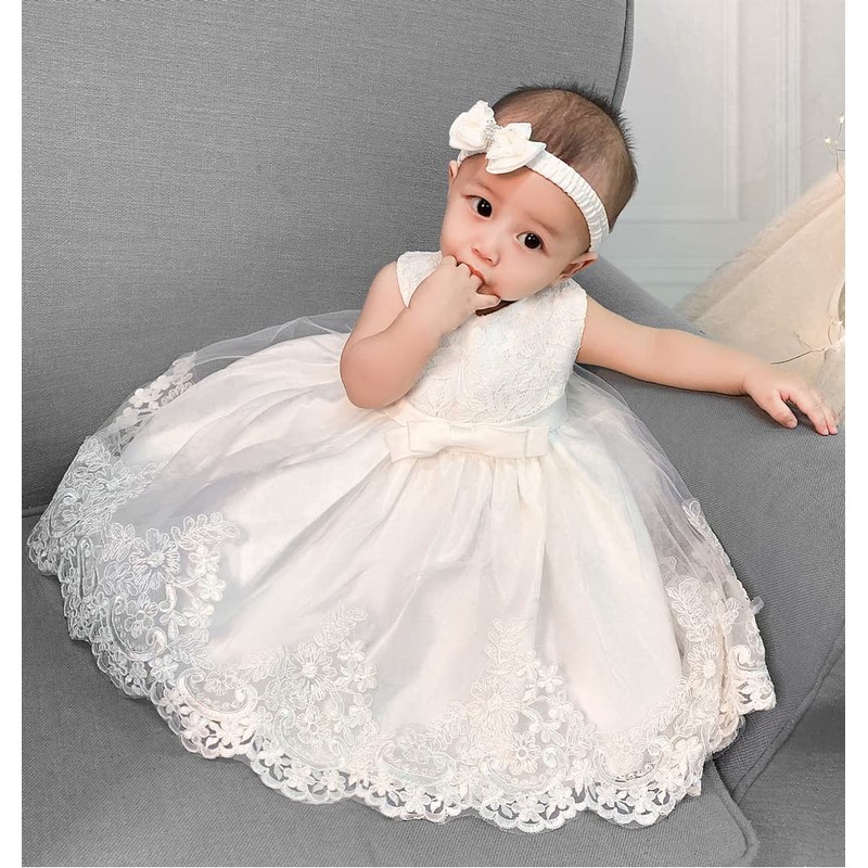 Vestido de bautizo para niñas, vestido formal para fiesta de