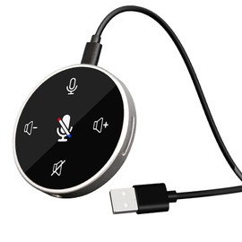 Microphone Speaker, Meeting Speakerphone, Online Meeting, Telework, Work from Home, Small, Lightweight, USB Connection, Speaker, Wired USB Speakerphone, Small, Lightweight, PC Microphone, PC, Speaker,