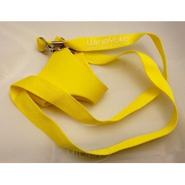 WineYoke Party Time Hands Free Wine Glass Holder Necklace Set of 2: GREEN and YELLOW