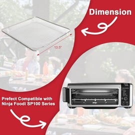 Air Fryer Basket for Ninja Foodi SP100 Series Air Fry Oven, Stainless Steel Air Fry Basket Replacement for Ninja Foodi SP101 SP101B1 SP101C SP102 Accessories