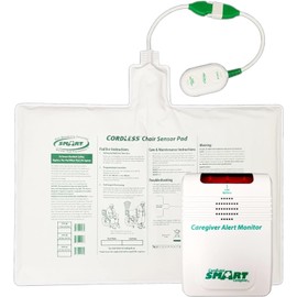 Smart Caregiver Chair Exit Alert with Wireless Pressure Sensing Pad - Instantly alerts Caregiver When They get up to Prevent Falls | Chair Pressure Sensor and Wireless Chair Alarm up to 300' Range