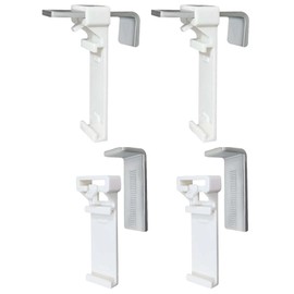 EnixwH 4 Klemmfix brackets, clamp holder for roller blinds, clamp support for double roller blind, duo roller blind without drilling for clamping and gluing, as an accessory replacement part for