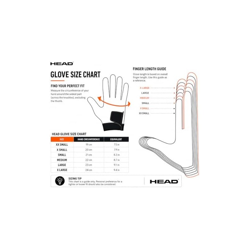 Head - Guante de Piel para Racquetball – Guante Transpirable